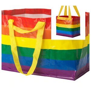 IKEA Rainbow Reusable Shopping Bags Tote Set Large and Small Beach JJ1436